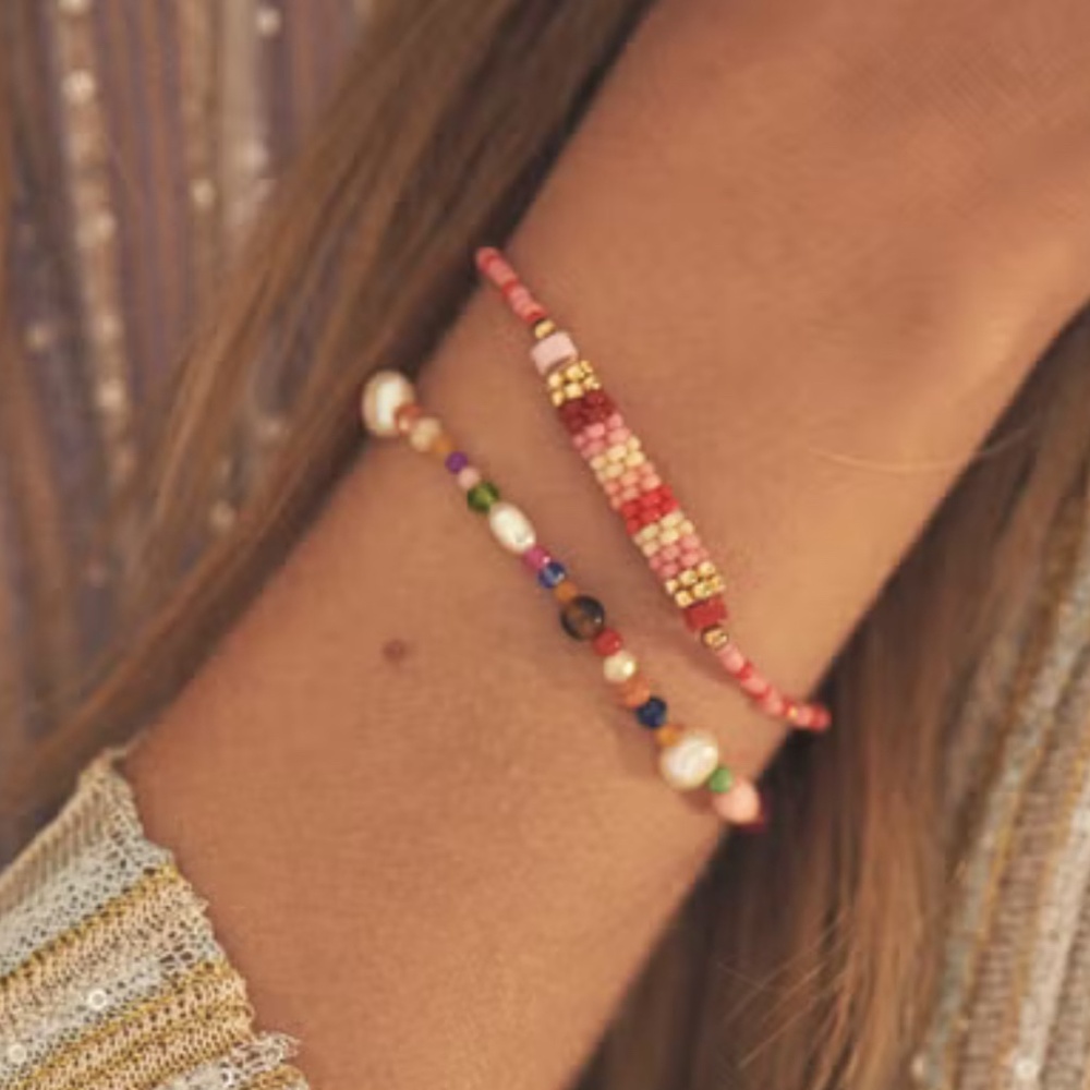 Anni Lu Barrel 18-Karat Gold Plated Bead Bracelet